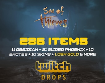 Sea of Thieves - 286 Items Twitch Drops - Phoenix/EWR/EWS/RMS/1.05k Gold