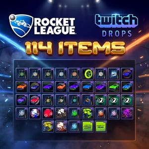 Rocket League - 114 oggetti Twitch Drops / RLCS 2025 e Champions Road 2025