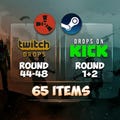 Rust Twitch & Kick Drops - All Available Rounds - 65 Items/Skins