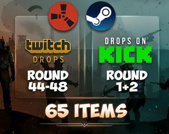 Rust Twitch & Kick Drops - All Available Rounds - 65 Items/Skins