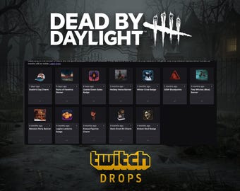 Dead By Daylight - Twitch Drops | 18 Items + 600K Bloodpoints