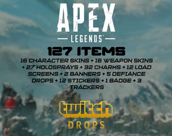 Apex Legends Twitch Drops - 127 Items - Skins(16) | Weapons(16) | Other(94)