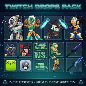 Brawlhalla - 4 in 1 Twitch Dropsパック | チェル、ファラオ・マジャール、アウトロー・ロキ、マッハ25・シーア、アムミット・サイドキックなど