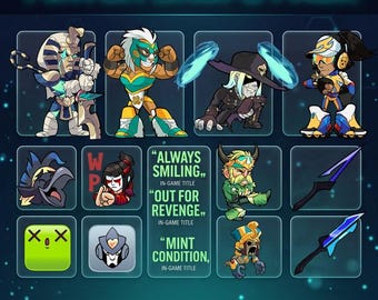 Brawlhalla - 4 in 1 Twitch Drops Pack | Chel, Pharoah Magyar, Outlaw Loki,Mach 25 Thea, Ammit Sidekick & More