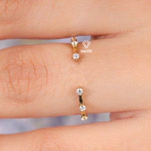 Lab Grown Diamond Band Open Gap Floating Bubble Full Eternity Band Stackable/Matching Ring