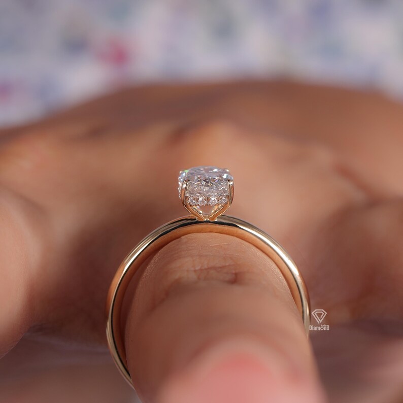 solid yellow gold diamond ring