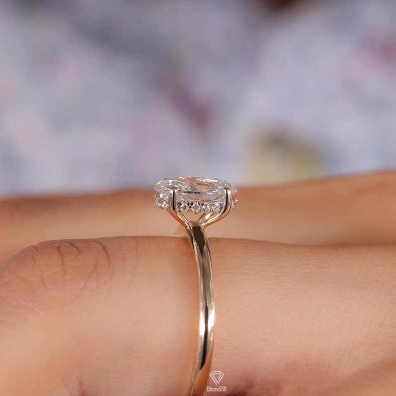hidden halo diamond ring