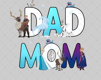 Mom and Dad Png, Princess Mom Png, Mama and Dada Png, Family Vacation Png, Retro Mama Png, Dad Shirt Png, Instant Download