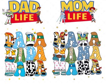 Bundle Mom And Dad Matching Png, Mom Dad Life Png, Family Trip 2025 Png, Birthday Gift Png, Toy Story Birthday Png, Digital Download