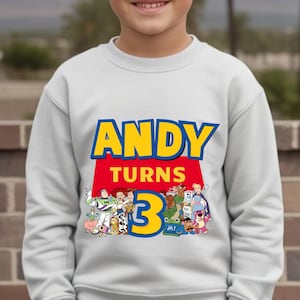 Custom Toy Story Birthday Name, Editable Toy Story PNG, Toy Story Custom Logo Name, Logo Canva Template, Birthday Shirt, image 2
