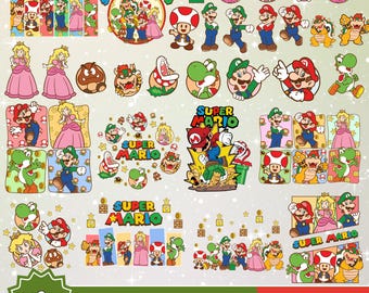 Retro Mario Png, Super Mario Friends Png,  Digital File