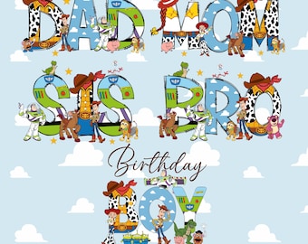 Toy Story Birthday Boy Png, Family Birthday Png, Birthday Family, Vacay Mode Png, Birthday Gift Png, Bundle Birthday Png, Digital File