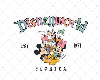 Est 1971 Florida Png, Magic Kingdom Castle Png, family Png, Mouse And Friends Png, Digital File