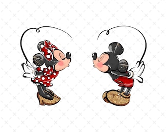 Mouse Kissing, Couple Mouse Png, Mouse Valentine Png, Lover Mouse Png, Valentine's Day Png, Digital File