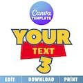 Editable Toy Story PNG, Toy Story Custom Logo Name,  Logo Canva Template, Birthday Shirt, Editable Logo