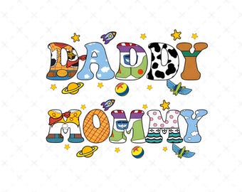 Dada And Mama Bundle Png, Dad Mom Png, Birthday Boy Png, Mommy and Daddy Png, Magical Kingdom Png, Digital File