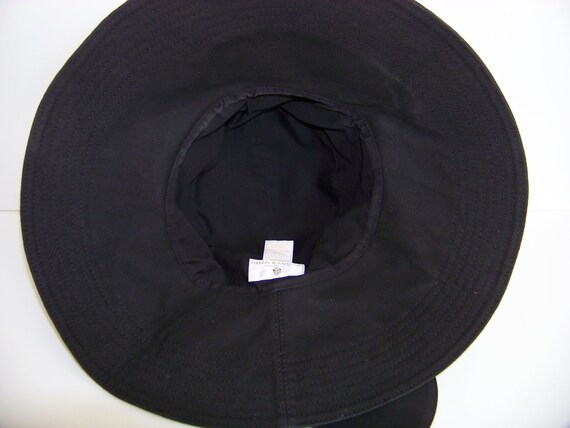 Vintage Helen Kaminski Black Cotton Sunhat, Oversized Tie  display picture 3
