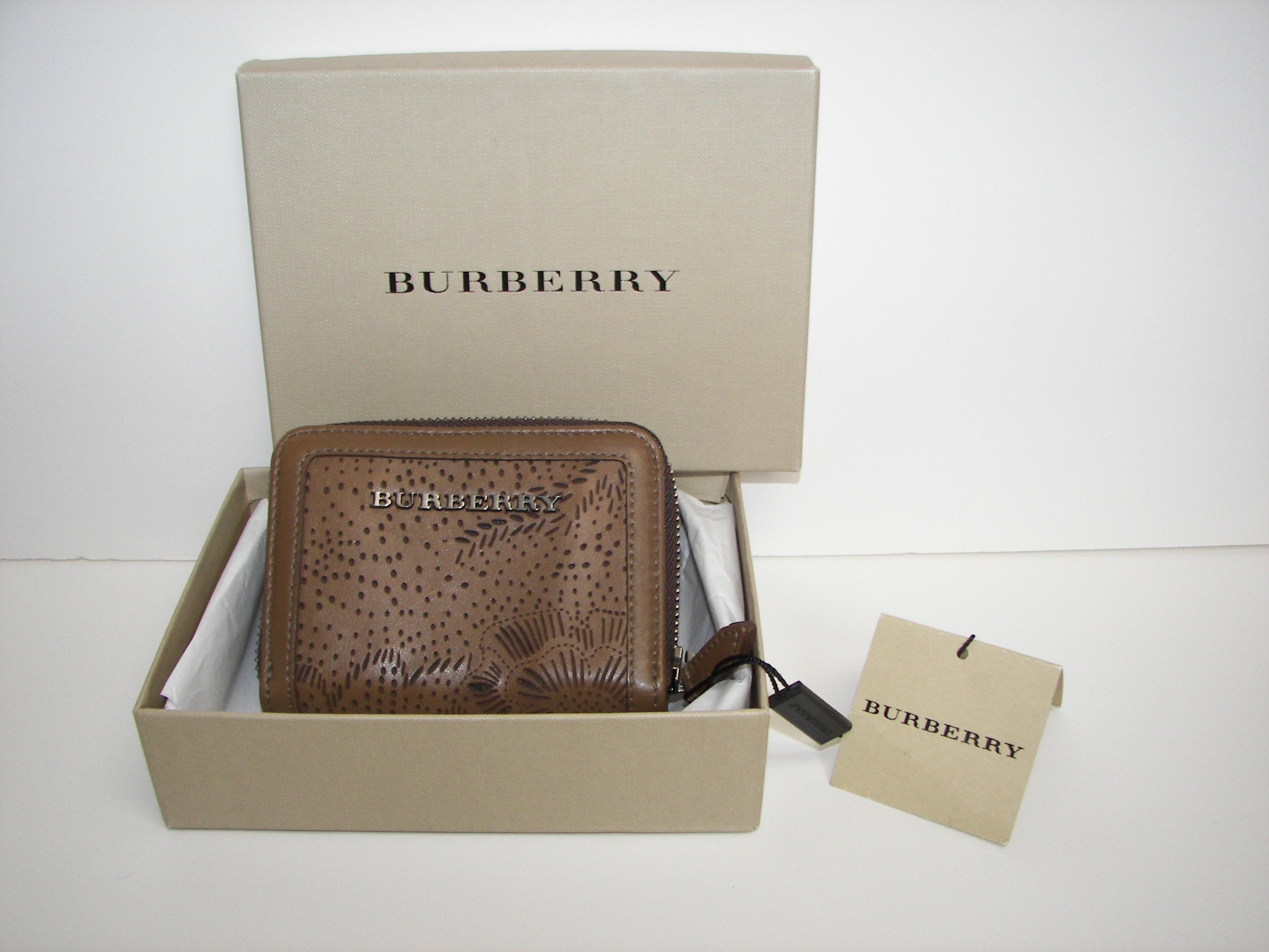 Burberry Unisex Street Style Plain Leather Logo Coin Cases (80464981)