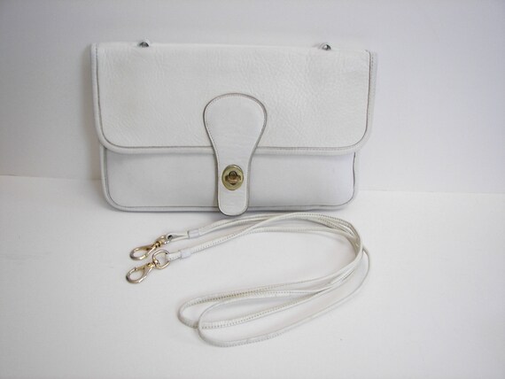 Bonnie Cashin Coach White Shoulder/Clutch Crossbo… - image 1