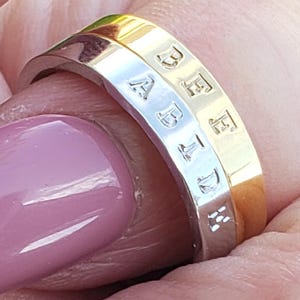 Personalized Ring · Custom Ring · Stack Ring · Personalize Ring For Women · Customize · Word · Roman Numeral · Name Date · Silver Gold Rings