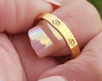 Om Ring - Mindfulness Ring - Gold Silver
