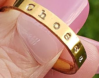 Personalized Faith Jewelry · Custom Bible Verse 3mm Waterproof Stacking Ring · Christian Scripture Band · Religious Gift For Her