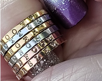 Personalized Christian Ring: Hand Stamped Religious Jewelry