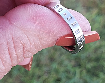 Personalized Coordinate Ring · Gold or Silver Location Band · Special Place Jewelry · Custom GPS Latitude Ring · Keepsake Gift For Her