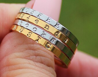 Custom Year Ring · Gold or Silver Birth Year Band · Graduation Date Jewelry · Dainty Number Stacker · Milestone Birthday Gift For Her Ring