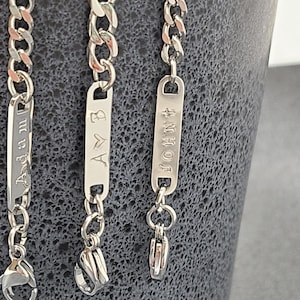 Personalized Chain · Men&#39;s Chain Necklace · Stainless Steel Chain · Waterproof Jewelry · Name Date Initial Necklace · Custom For Him