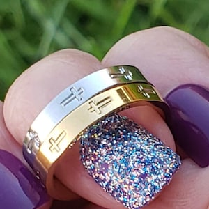 Cross Ring Gold Cross Ring Silver Cross Ring Cross Ring Stacking Cross Ring Christian Cross Ring Baptism Gift Confirmation Gift For Her