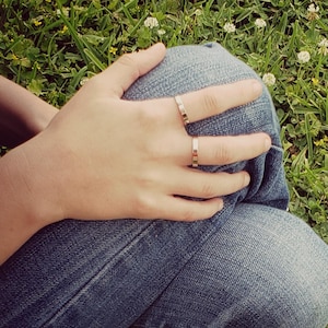 Personalized Hand Stamped Stainless Steel Remembrance Ring: Grief Jewelry