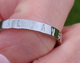 Always Band - 3mm Polished Gold or Silver Stacking Ring for Her