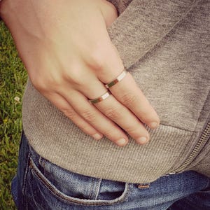 Personalized Hand Stamped Stainless Steel Ring: Emo Jewelry Gift