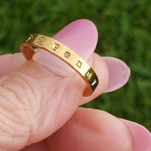 Roman Numeral Ring · Anniversary Gift · Wedding Date Ring · Custom Name Ring · Stacking Ring · Stainless Steel · Personalized · Initials