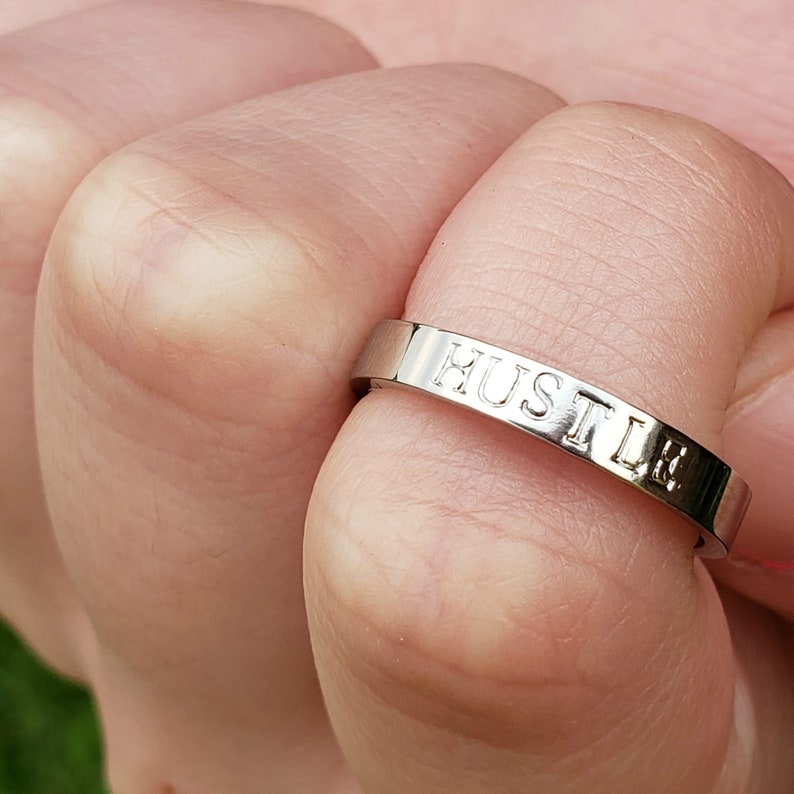 Personalize Ring Customize Ring Your Words Ring Quote Ring Inspirational Ring Personalized Ring Custom Ring Inspiring Ring Phrase Ring