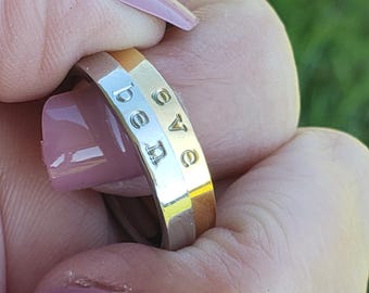 ATEEZ RING/ Personalized Ring, Kpop, Atiny, Subtle Engraved Ring