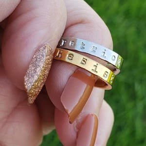 Personalized Ring · Custom Ring · Stack Ring · Roman Numeral Ring · Engraved Ring · Name Ring · Gift For Her · Thin Band · Dainty Ring