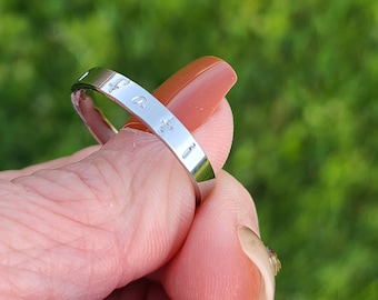 Amor Fati Ring – Hand-Stamped Stainless Steel Stacking Band, Stoic Philosophy Jewelry