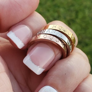 Christian Ring · Gold Silver Rose Ring · Scripture Ring · Bible Verse Gift · Gold Silver Rose Silver · 1 Cor 16 14 · Pray Continually