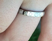 Moon Phase Ring Rose Silver Gold Ring Moon Phase Ring Stack Ring Moon Phases Ring Silver Moon Phases Rose Moon Phases Gold Moon Phases Ring