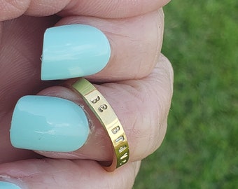 Be Brave Ring: Hand Stamped Stainless Steel Affirmation Ring