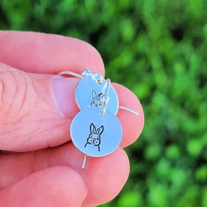 Rabbit Earrings · Bunny Earrings · Sterling Silver · Sterling Earrings · Silver Earrings · Farm Jewelry · Rabbit Jewelry · Ranch Gifts