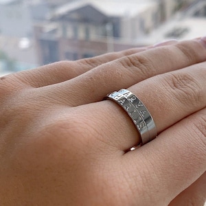 Hand Stamped Stainless Steel Graduation Ring - Class of 2024