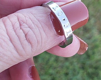Anillo con fecha personalizada • Acero inoxidable, regalo de aniversario