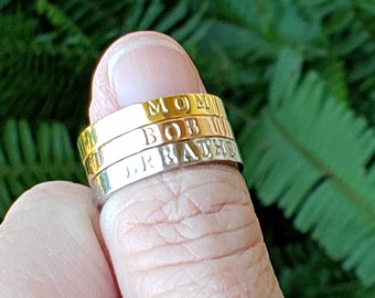 Personalize Gold Curse Word Ring Rose Swear Word Ring Gold Ring Gold Bad Word Ring Rose Cuss Word Ring Rose Word Year Ring Silver Word Ring