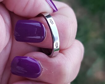 Halloween Bat Ring - 3mm Waterproof Minimalist Stainless Steel Band