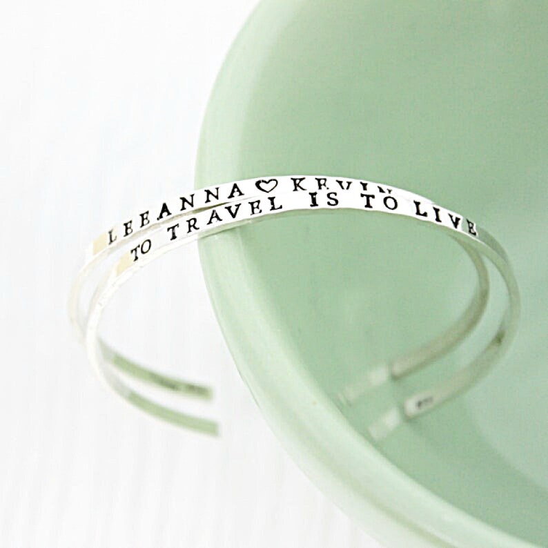 Personalized Jewelry Stacked Bracelet Name Bracelet Stackable Name Bracelet Gifts For Sister Custom Bracelet Women's Bracelet image 9