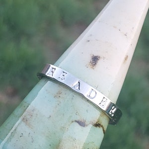 Reader Ring · Rose Reader Ring · Gift for Reader · Read Jewelry · Reading Gift · Bookworm Gift · Bookworm Jewelry · Reader Jewelry
