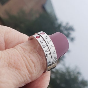 June birthstone ring · birthstone · birthstone jewelry · personalize ring · custom ring · engraved ring · women ring · name ring · birthdate